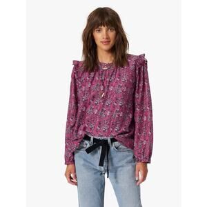 Xirena - Lanie Top in Wild Rose Purple & Pink Blouse Sz XS